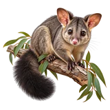 Possum Pal Melbourne logo, a brushtail possum on a gum branch